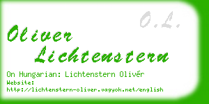 oliver lichtenstern business card