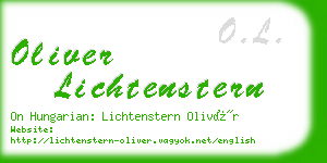 oliver lichtenstern business card